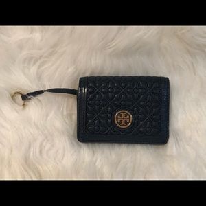 Tory Burch key chain with small wallet